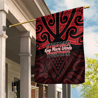 Keep Maori Wards New Zealand Garden Flag Stronger Together Aotearoa Taniko - Polynesian Pride