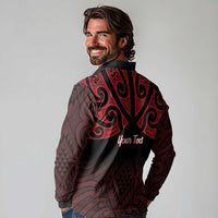 Personalised Keep Maori Wards New Zealand Long Sleeve Polo Shirt Stronger Together Aotearoa Taniko LT14 - Polynesian Pride
