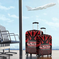 Keep Maori Wards New Zealand Luggage Cover Stronger Together Aotearoa Taniko - Polynesian Pride