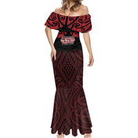 Personalised Keep Maori Wards New Zealand Mermaid Dress Stronger Together Aotearoa Taniko LT14 - Polynesian Pride