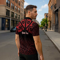 Personalised Keep Maori Wards New Zealand Zipper Polo Shirt Stronger Together Aotearoa Taniko LT14 - Polynesian Pride