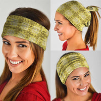 Yellow Hawaiian Quilt Neck Gaiter Hawaii Pineapple Monstera Palaka Motifs - Polynesian Pride