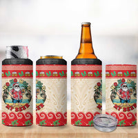Mele Kalikimaka Hawaii 4 in 1 Can Cooler Tumbler Funny Beer-Loving Santa Hawaiian Tropical LT14 - Polynesian Pride