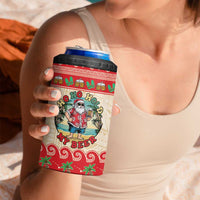 Mele Kalikimaka Hawaii 4 in 1 Can Cooler Tumbler Funny Beer-Loving Santa Hawaiian Tropical LT14 - Polynesian Pride