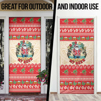 Mele Kalikimaka Hawaii Door Cover Funny Beer-Loving Santa Hawaiian Tropical LT14 - Polynesian Pride