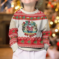 Mele Kalikimaka Hawaii Kid Ugly Christmas Sweater Funny Beer-Loving Santa Hawaiian Tropical LT14 - Polynesian Pride
