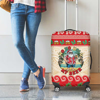 Mele Kalikimaka Hawaii Luggage Cover Funny Beer-Loving Santa Hawaiian Tropical LT14 - Polynesian Pride