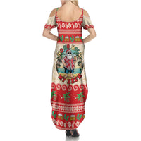 Mele Kalikimaka Hawaii Summer Maxi Dress Funny Beer-Loving Santa Hawaiian Tropical LT14 - Polynesian Pride