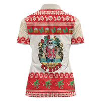 Mele Kalikimaka Hawaii Women Polo Shirt Funny Beer-Loving Santa Hawaiian Tropical LT14 - Polynesian Pride