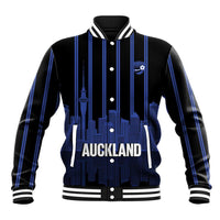 New Zealand Auckland Football Custom Baseball Jacket Go City of Sails Est 2025 LT14 Unisex Black - Polynesian Pride