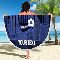 New Zealand Auckland Football Custom Beach Blanket Go City of Sails Est 2025 LT14 - Polynesian Pride