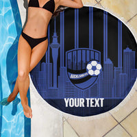 New Zealand Auckland Football Custom Beach Blanket Go City of Sails Est 2025 LT14 - Polynesian Pride