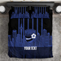 New Zealand Auckland Football Custom Bedding Set Go City of Sails Est 2025 LT14 Black - Polynesian Pride