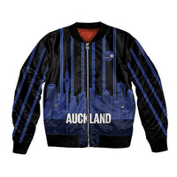 New Zealand Auckland Football Custom Bomber Jacket Go City of Sails Est 2025 LT14 Unisex Black - Polynesian Pride