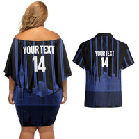 New Zealand Auckland Football Custom Couples Matching Off Shoulder Short Dress and Hawaiian Shirt Go City of Sails Est 2025 LT14 - Polynesian Pride