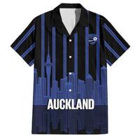 New Zealand Auckland Football Custom Family Matching Summer Maxi Dress and Hawaiian Shirt Go City of Sails Est 2025 LT14 Dad's Shirt - Short Sleeve Black - Polynesian Pride