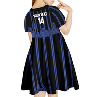 New Zealand Auckland Football Custom Kid Short Sleeve Dress Go City of Sails Est 2025 LT14 - Polynesian Pride