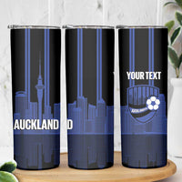 New Zealand Auckland Football Custom Skinny Tumbler Go City of Sails Est 2025 LT14 - Polynesian Pride