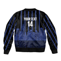 New Zealand Auckland Football Custom Sleeve Zip Bomber Jacket Go City of Sails Est 2025 LT14 - Polynesian Pride