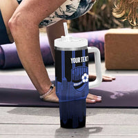 New Zealand Auckland Football Custom Tumbler With Handle Go City of Sails Est 2025 LT14 - Polynesian Pride