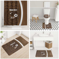 Bula Fiji Football Custom Bathroom Set One Vanua One Team Tapa Pattern