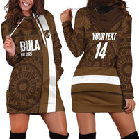 Bula Fiji Football Custom Hoodie Dress One Vanua One Team Tapa Pattern