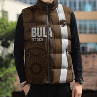 Bula Fiji Football Custom Sleeveless Puffer Jacket One Vanua One Team Tapa Pattern