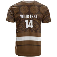 Bula Fiji Football Custom T Shirt One Vanua One Team Tapa Pattern