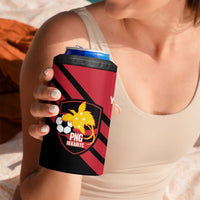 Hekari Papua New Guinea Football Custom 4 in 1 Can Cooler Tumbler Go PNG Red Army LT14 - Polynesian Pride