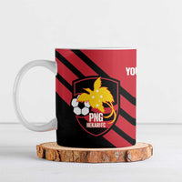Hekari Papua New Guinea Football Custom Ceramic Mug Go PNG Red Army