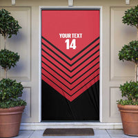 Hekari Papua New Guinea Football Custom Door Cover Go PNG Red Army LT14 Red - Polynesian Pride