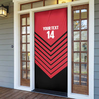 Hekari Papua New Guinea Football Custom Door Cover Go PNG Red Army LT14 - Polynesian Pride