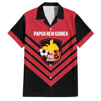 Hekari Papua New Guinea Football Custom Family Matching Long Sleeve Bodycon Dress and Hawaiian Shirt Go PNG Red Army LT14 Dad's Shirt - Short Sleeve Red - Polynesian Pride