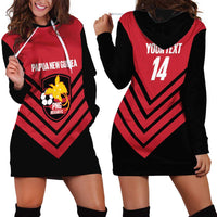 Hekari Papua New Guinea Football Custom Hoodie Dress Go PNG Red Army LT14 - Polynesian Pride