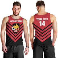 Hekari Papua New Guinea Football Custom Men Tank Top Go PNG Red Army LT14 - Polynesian Pride