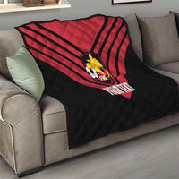 Hekari Papua New Guinea Football Custom Quilt Go PNG Red Army LT14 - Polynesian Pride