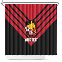 Hekari Papua New Guinea Football Custom Shower Curtain Go PNG Red Army LT14 Red - Polynesian Pride