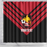 Hekari Papua New Guinea Football Custom Shower Curtain Go PNG Red Army LT14 - Polynesian Pride