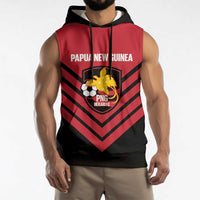 Hekari Papua New Guinea Football Custom Sleeveless Hoodie Go PNG Red Army LT14 - Polynesian Pride