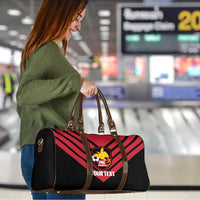 Hekari Papua New Guinea Football Custom Travel Bag Go PNG Red Army LT14 - Polynesian Pride