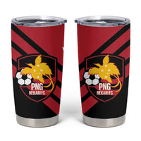 Hekari Papua New Guinea Football Custom Tumbler Cup Go PNG Red Army LT14 Red - Polynesian Pride