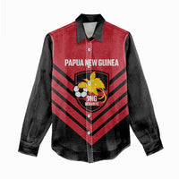 Hekari Papua New Guinea Football Custom Women Casual Shirt Go PNG Red Army LT14 - Polynesian Pride