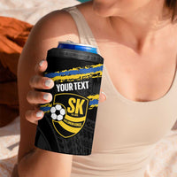 Kings Solomon Islands Football Custom 4 in 1 Can Cooler Tumbler Come On Solomons Polynesian Grunge Style LT14 - Polynesian Pride