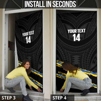 Kings Solomon Islands Football Custom Door Cover Come On Solomons Polynesian Grunge Style