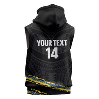 Kings Solomon Islands Football Custom Sleeveless Zip Hoodie Come On Solomons Polynesian Grunge Style LT14 - Polynesian Pride