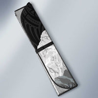 New Zealand South Island Football Custom Auto Sun Shade Aoraki Mount Cook With Kiwi Maori Pattern LT14 - Polynesian Pride