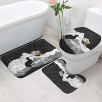 New Zealand South Island Football Custom Bathroom Set Aoraki Mount Cook With Kiwi Maori Pattern LT14 - Polynesian Pride