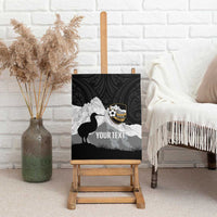 New Zealand South Island Football Custom Canvas Wall Art Aoraki Mount Cook With Kiwi Maori Pattern LT14 - Polynesian Pride