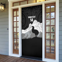 New Zealand South Island Football Custom Door Cover Aoraki Mount Cook With Kiwi Maori Pattern LT14 - Polynesian Pride