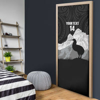 New Zealand South Island Football Custom Door Cover Aoraki Mount Cook With Kiwi Maori Pattern LT14 - Polynesian Pride